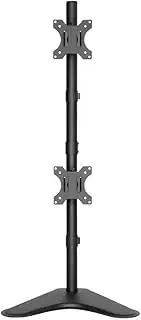 Brateck LDT12-T02V Dual Screens Economical Double Joint Articulating Steel Monitor Stand Fit Most 13 - 32 inch Monitors Up to 8kg per Screen VESA 75x75/100x100