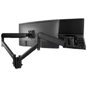 Atdec AWMS-2-ND13 Notebook-Monitor Combo Mount + 135mm Post / 9kg (20lb) Flat Screens, 6kg (13.5lb) Curved Screens + F Clamp Desk Fixing, Black