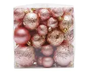 Christmas Ornaments,Red and White Christmas Ornaments Assorted Shatterproof Ornaments