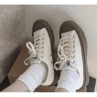 【🍁CJS Stduio】韓國EXCELSIOR 餅乾鞋/帆布鞋(男女款) 黑色白底/奶茶色/巧克力色底【現貨🚚】