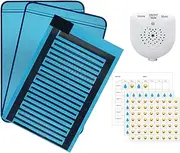 Bed Wetting Alarm Pad for Boys and Girls, USB Rechargeable, PIPI Alarm with Optional Music and Volume Control, Potty Training Urine Mat for Kids, Blue