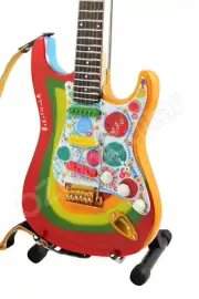 Miniature Guitar THE BEATLES George Harrison ROCKY & Strap