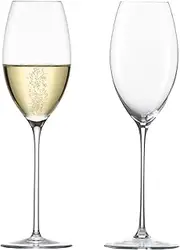[Zwiesel Glas] Enoteca Champagne Glass (Set of 2), Hand-Blown Champagne Glasses with Effervescent Point, fine Crystal Glasses for Sparkling Wine (10 Ounce)