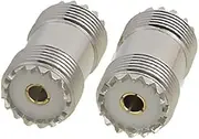 Maxmoral 2-Pack PL-259 UHF Female to UHF Female Coax Cable Adapter S0-239 UHF Double Female Connector Plug