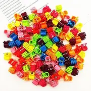 100pc/pack 1cm Hair Claws Clip for Women Girls Black & Brown & clear Plastic Mini Hairpin Hair Clip Clamp Hair Accessories Gifts (KLF017-colorful 100pcs 1.0cm)