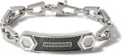 [Bulova] Mens Precisionist Stainless Steel Tuning Fork Chain Link ID Bracelet