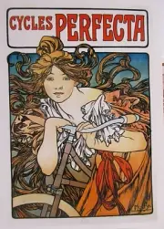 Art Postcard - Cycles Perfecta 1897, by Artist Alphonse Mucha
