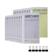 24 Books Guest Checks Server Note Pads 2-Part Carbonless Guest Check Pads Ord...