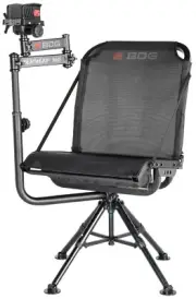 Bog Pod DeathGrip 360 Shooting Rest Chair Black Extendable Legs 400 Lb Capacity