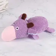 Plush Duck and Bull Dog Toy, Durable Squeaky Pet Toy for Dogs and Cats, Chew-Resistant Fabric, Teeth Cleaning and Comfort (cow)