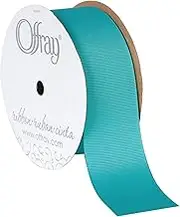 Berwick Offray 1.5" Grosgrain Ribbon, Navajo Turquoise Blue, 10 Yards