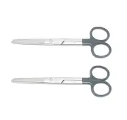 2 Premium Dressing Dissecting/Operating Scissors Black 5.5" Straight Sharp/Blunt