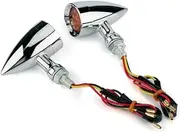 Universal Motorcycle Turn Signal Amber Lights Retro LED indicator Blinker Lamp With Three Color Lenses