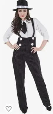 NEW Women's 1920s Gangster Lady Mobster Mob Boss Costume Small S Morph Costume