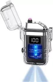 Plasma Lighter USB Lighters with Ignition Count Display Rechargeable Windproof