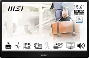 MSI PRO MP161 E2 15.6" Eye Care (PC,Laptop,Mobile) UltraSlim Ergonomic Business Portable Monitor, FHD 1920x1080, IPS, 60Hz, Ergo Kickstand, HDMI&2xUSB-C Port, Built-in Speakers, Black, 3 Year Warranty