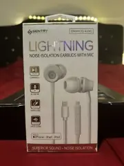 Sentry - Lightning Noise Isolation Earbuds w/ Built-In Mic For (iPhone/iPad)