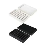 Travel Friendly Ring Display with Dustproof Cover Jewelry Storage Box