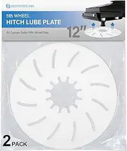 5th Wheel Hitch Lube Plate 12in RV Camper Trailer Fifth Wheel Plate - 2Pack