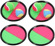Toyvian 1 Set Sticky Toss and Catch Game Paddles Hard Balls Soft Balls Fun Outdoor Educational for Enhance Coordination and Reaction Skills for Parties and Backyard Activities