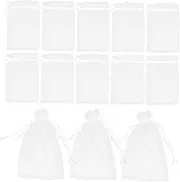EPIGEIST 100Pcs Small Organza Bags Sheer Drawstring Pouches for Weddings Birthdays Events for Storing Candy Cookies and Small Items