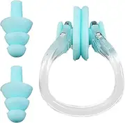 Swimming Ear Plugs For Kids | Waterproof Diving Nose Clip - Silicone Swim Ear Plugs, Water Sports Earplugs, Ear Covers For Swimming, Waterproof Protection For Boys & Girls