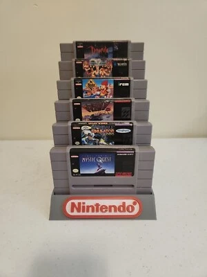 Nintendo SNES Six Cartridge Display Stand, 3D Printed Holder