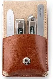Manicure Pedicure Set, Nail Clippers Set, Medical Grade Stainless Steel Grooming Kit with Travel Case Gift Box (4 Pieces)