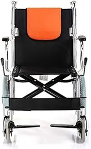 Folding wheelchair driving medical, wheelchair portable ultimate aluminum alloy push back small travel simple manual wheelchair