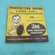 1950s 3M Vintage Advertising Production Sandpaper 6” Discs Original Coarse
