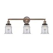Innovations Franklin Canton 3-LT Vanity, AC Trans/Bell - 205BP-ACBK-G182