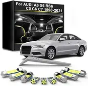 Car LED Interior Light Bulb Kit, For Audi A6 S6 RS6 C5 C6 C7 1998-2011 2012 2013 2014 2015 2016 2017 2018 2019 2020 2021