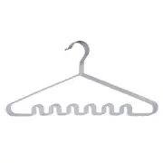 5Pcs Closet Organizer Rack Wavy Hangers for Tank Top Tie Belt Storage, Grey