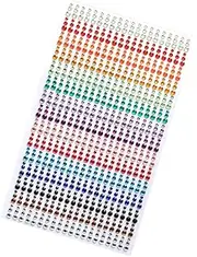 WALFESHOO 900Pcs 15 Colors Self-Adhesive Rhinestone Stickers,Eye Body Face Gems Rhinestone Stickers Rainbow Face Gems for Festival Accessory and Nail Art Decorations or DIY Craft and Art Project