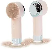 Electric Facial Cleansing Brush & Face Scrubber - 2-in-1 Heating & Exfoliating, 5-Speed Silicone Brush for Deep Cleaning, DAROMA Ultra-Soft Unisex Skincare Tool