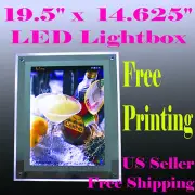 A3 LED Slim Crystal Frame Light Box 19.5"x14.6 Tattoo Advertising Free Printing