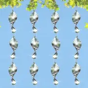12 PCS Stainless Steel Bird deterrents 12 Discs Fishbone Bird Scare Discs Set