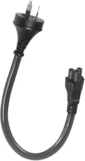 Clover Lead Cable IEC C5 Power Supply Cord 3 prongs Cables AC Power Cords (Black, 0.5M 1 Pack)