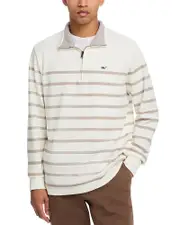 Vineyard Vines Breton Striped Quarter Zip Sweater