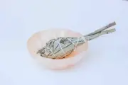 Selenite Bowl and Sage Smudge Stick