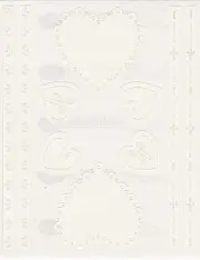 NEW Creative Memories BLOCK STICKER - Formal Sticker - Cream/White Lace Hearts