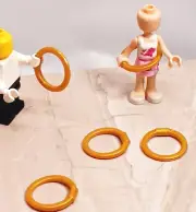 New LEGO Hula Hoop Lot of 5 Competition Dancing Twirling Throwing Weapon GOLD
