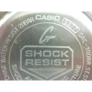 台北自售:CASIO G-ShocK黑金大錶徑運動錶(GAC-100BR)