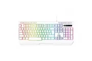 Laser Gaming LED Full Size Wired Keyboard MBK701 For PC Laptop Computer White