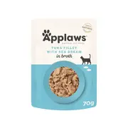 Applaws Tuna & Sea Bream Pouch Wet Cat Food 70g x 16