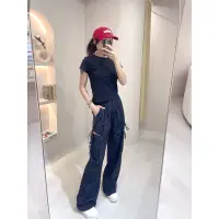 在飛比找蝦皮商城精選優惠-Marvis_6027👖韓國個性綁帶工裝褲👖春款 女裝 下半