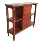 Solid Mahogany Wood 6 Drawers Hall Table French Antique Reproduction Style Pre-O