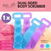 Back & Body Exfoliants Dual Sided With Handles Silicone 70cm Swosh® AU STOCK