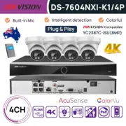 Hikvision 4CH 4K ColorVu Security CCTV System 8MP IP Camera MIC POE Plug Play AU