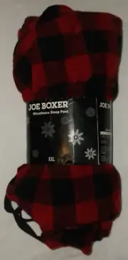 JOE BOXER XXL RED PLAID MICROFLEECE SLEEP PANT PULL STRING FRONT SEARS PJ PANTS